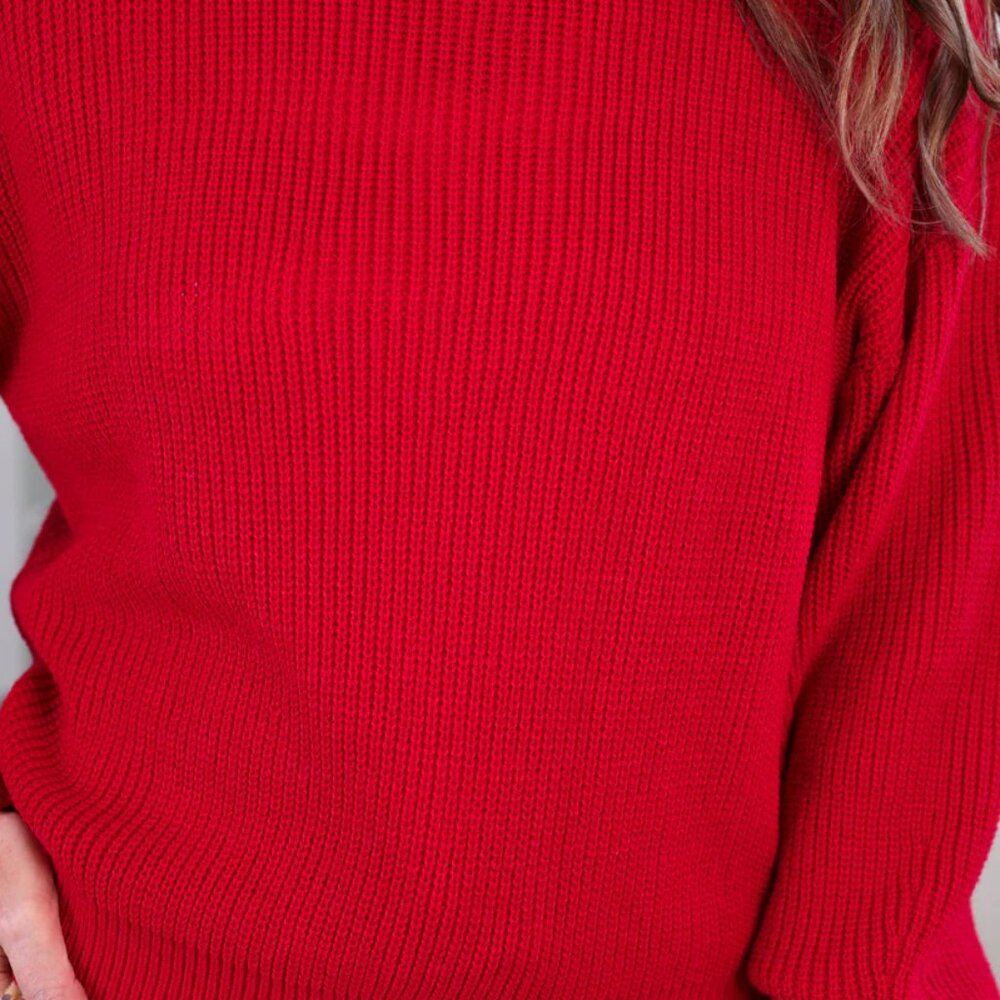 Sweet As Sugar Red Sweater - Picture 2 of 3